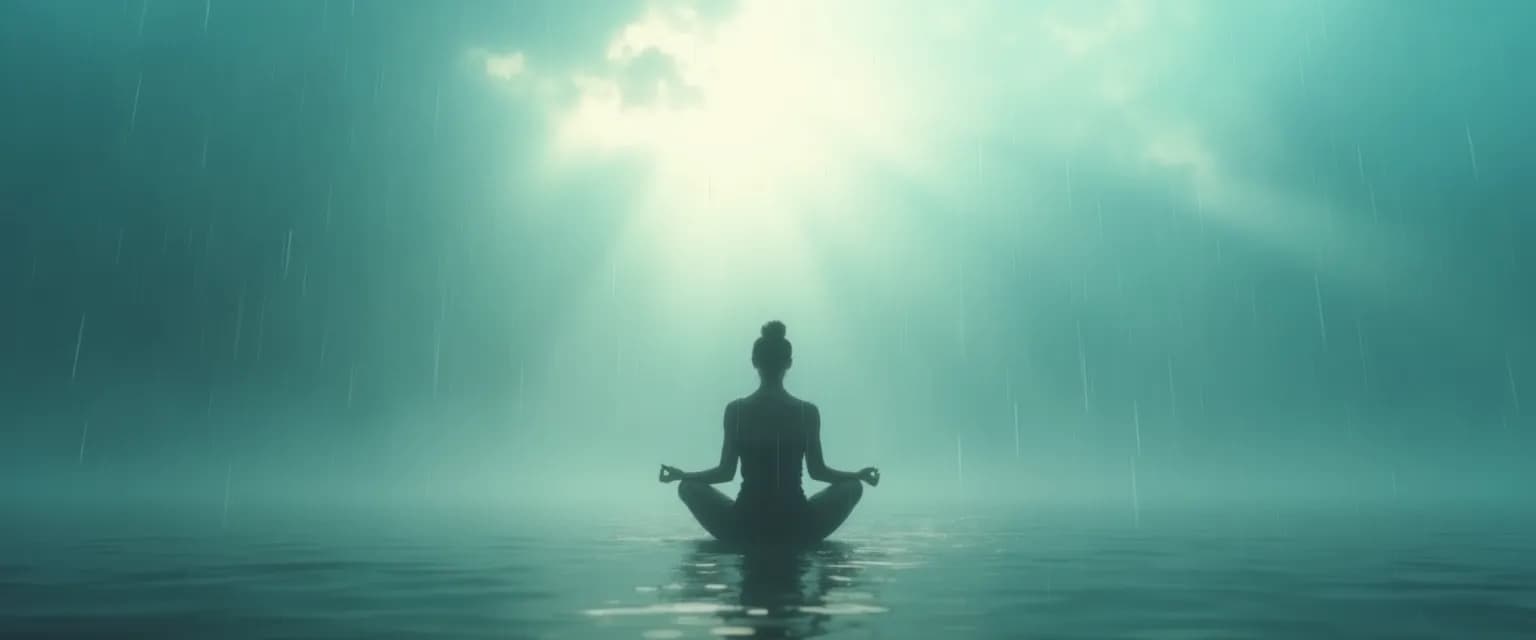 Jon Kabat-Zinn's RAIN mindfulness technique for beginners illustrated in simple steps