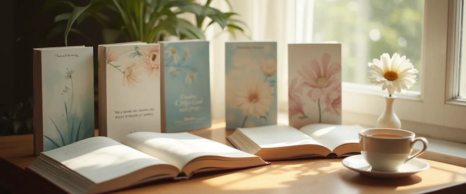 Collection of helpful grief share books for healing and emotional support