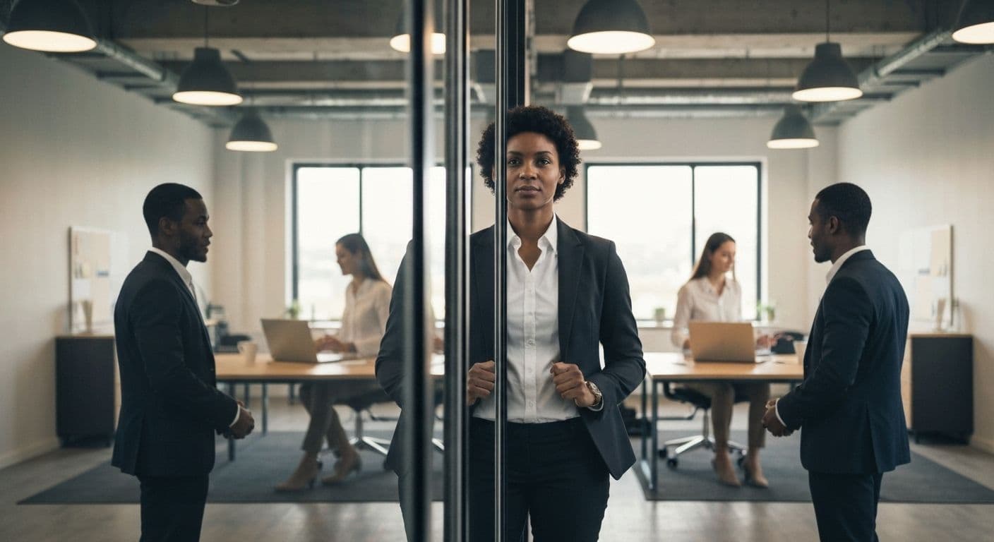 Self-aware leader having a thoughtful discussion with team members, illustrating the relationship between self awareness and leadership