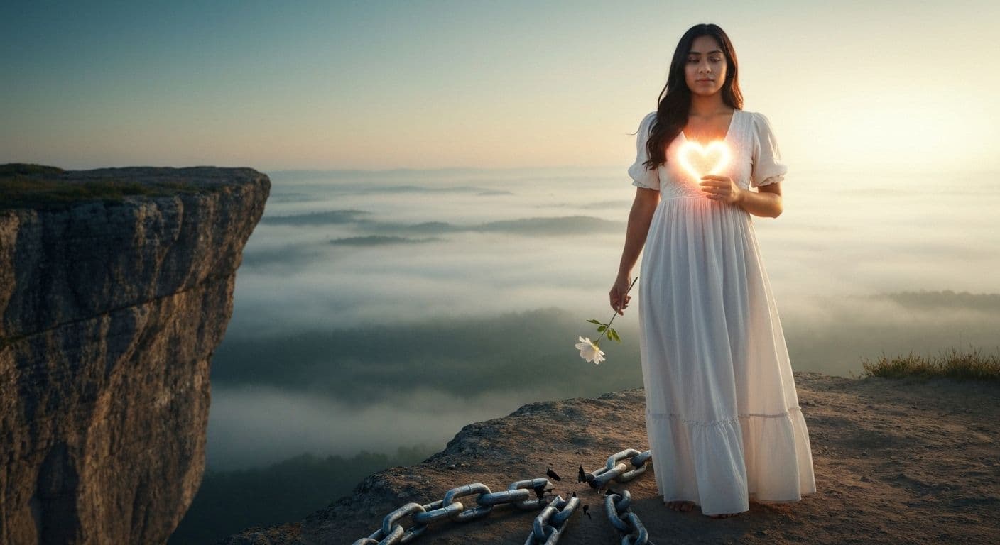 Person reflecting peacefully after experiencing my greatest heartbreak and finding personal growth