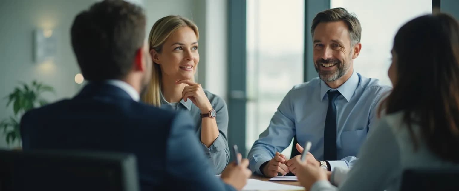 Business leader practicing emotional intelligence exercises during a team meeting