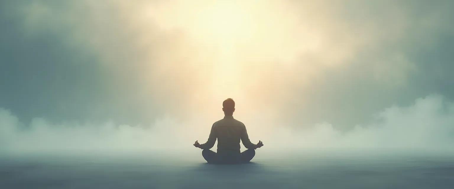Person practicing a brief grief meditation with hands resting gently on lap