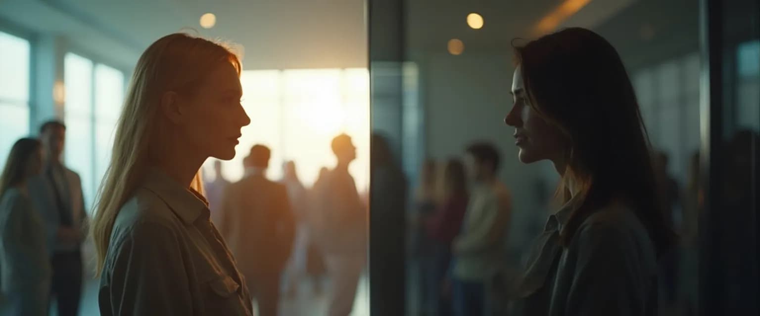 Illustration showing what is self-awareness versus self-consciousness in social interactions