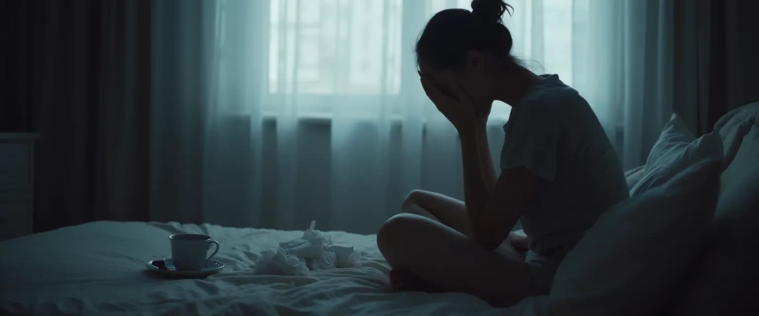 Person experiencing physical symptoms of heartbreak - the truth about heartbreak's impact on the body