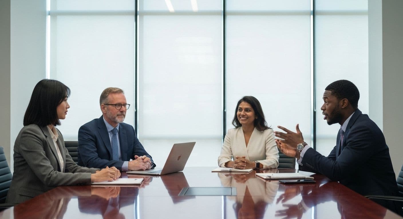 Person demonstrating emotional intelligence awareness of others by observing body language during conversation
