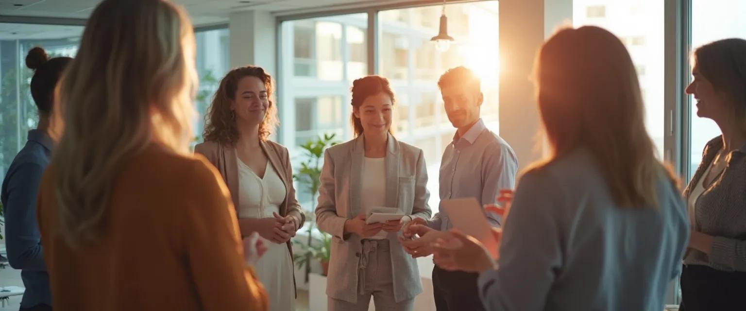 Professionals developing emotional intelligence in the workplace through quick 5-minute exercises