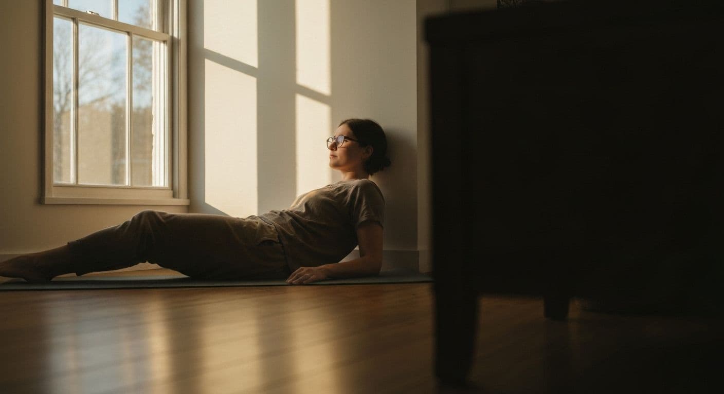 Person creating a new morning routine after my breakup, writing in planner with coffee