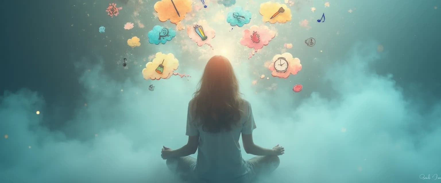 Person practicing mind your mind daydreaming techniques for creative inspiration