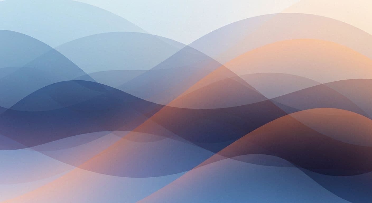 Person experiencing the non-linear stages of heartbreak with emotional waves illustrated around them