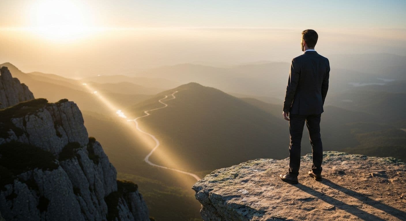 Person with confident alpha mindset asking questions and exploring new perspectives with curiosity
