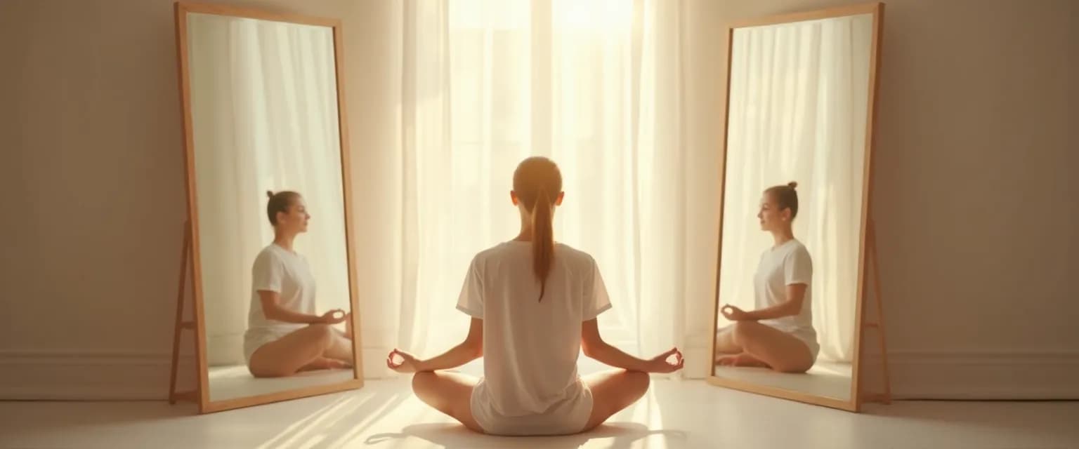 Person reflecting during 15 days of self awareness exercises journal