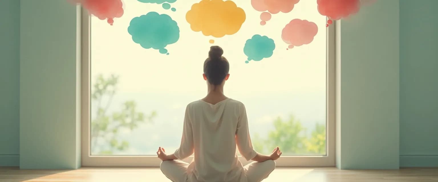 Person practicing exercises that describe self awareness through reflection techniques