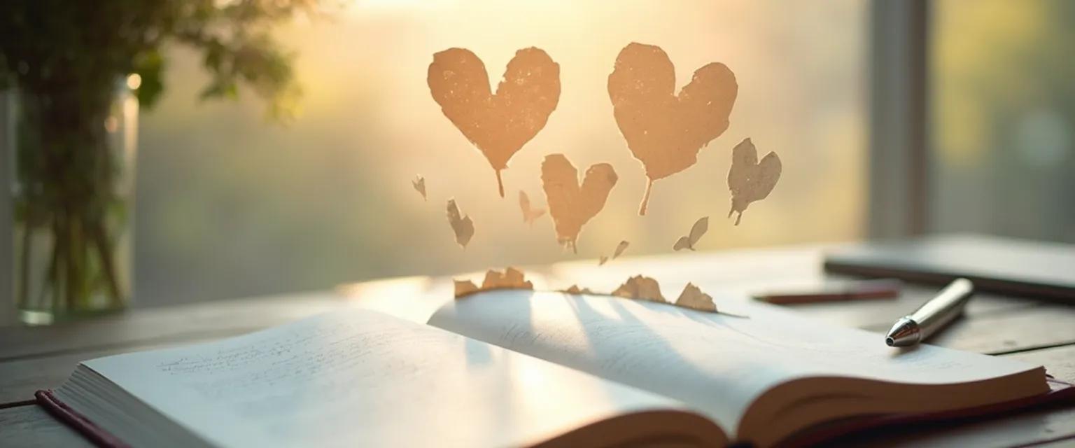 Person healing from painful heartbreak through structured reflection techniques