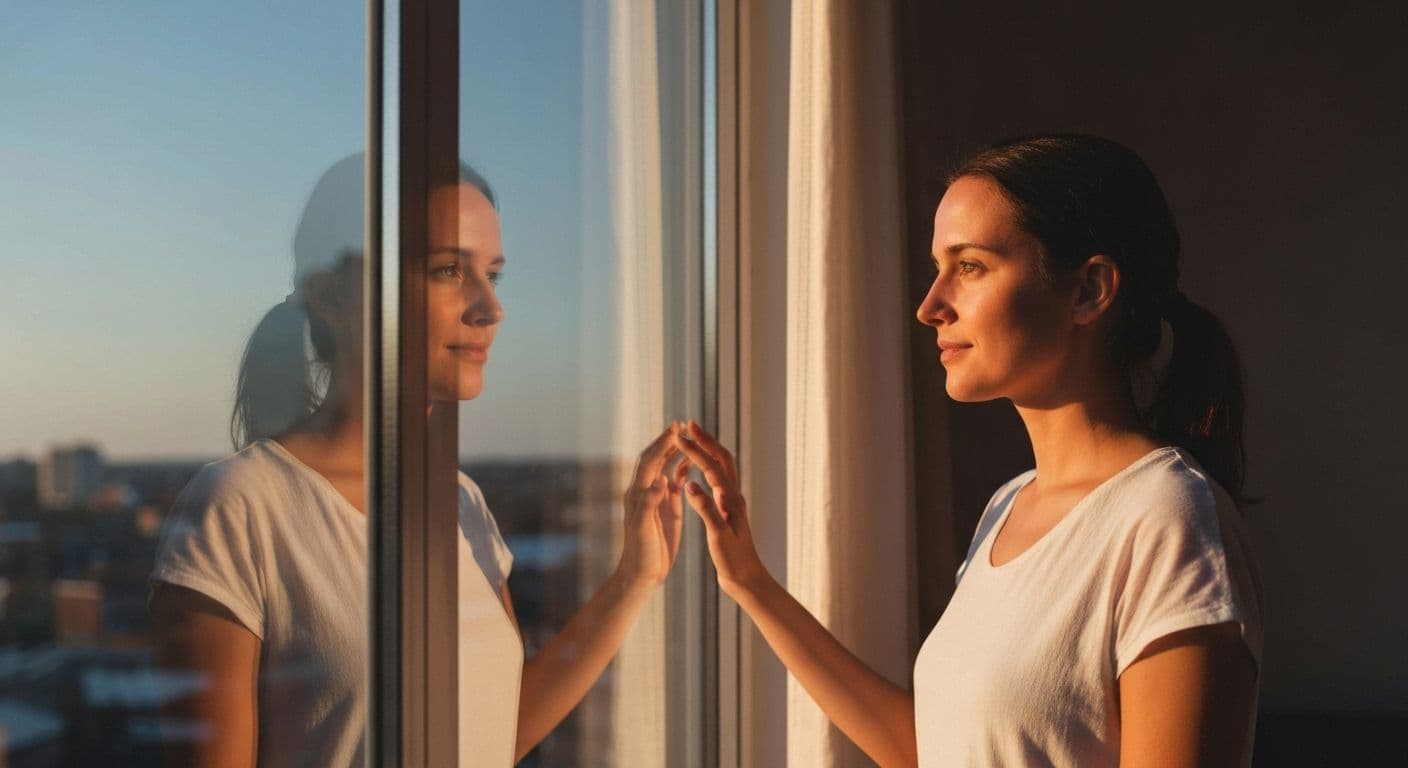 Person practicing morning self-talk for reprogramming your subconscious mind with positive affirmations