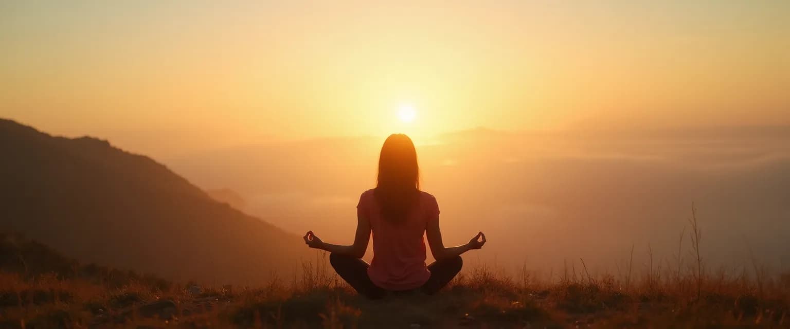 Person practicing self awareness thoughts for mental clarity