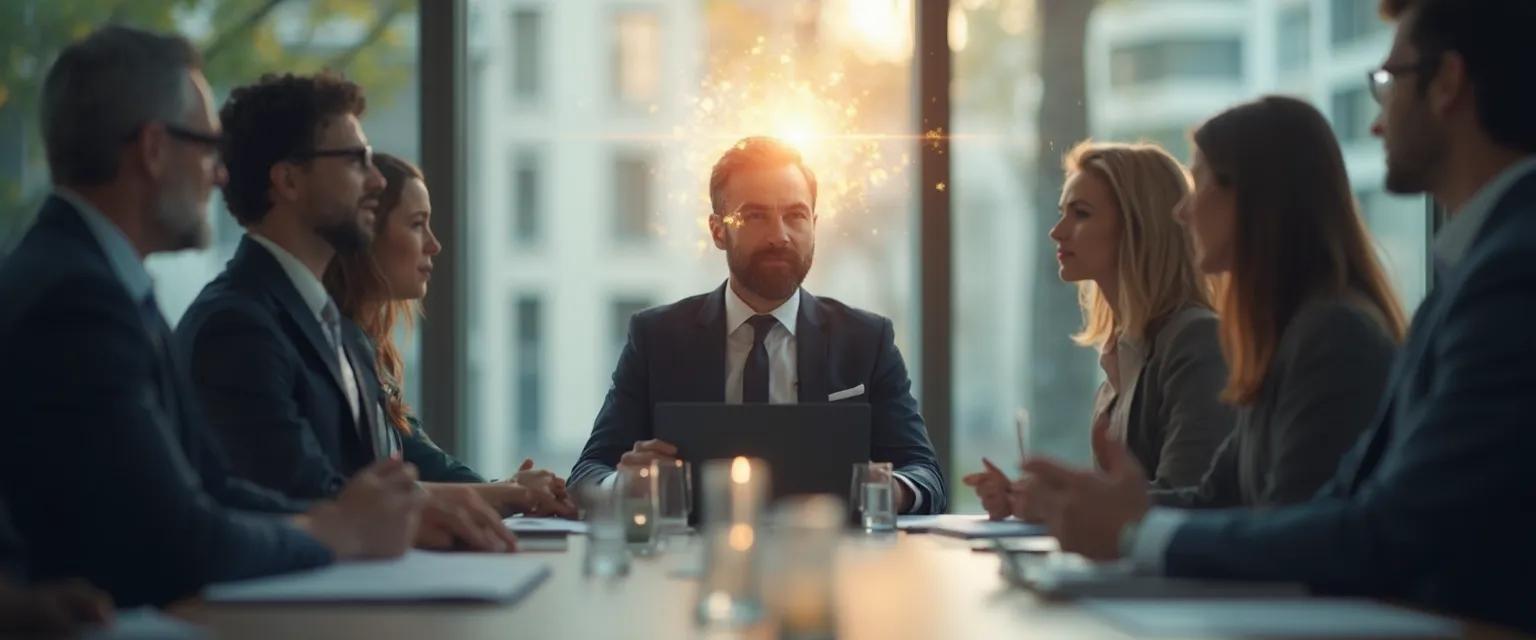 Professional demonstrating how self-awareness skills improves performance during a high-pressure meeting