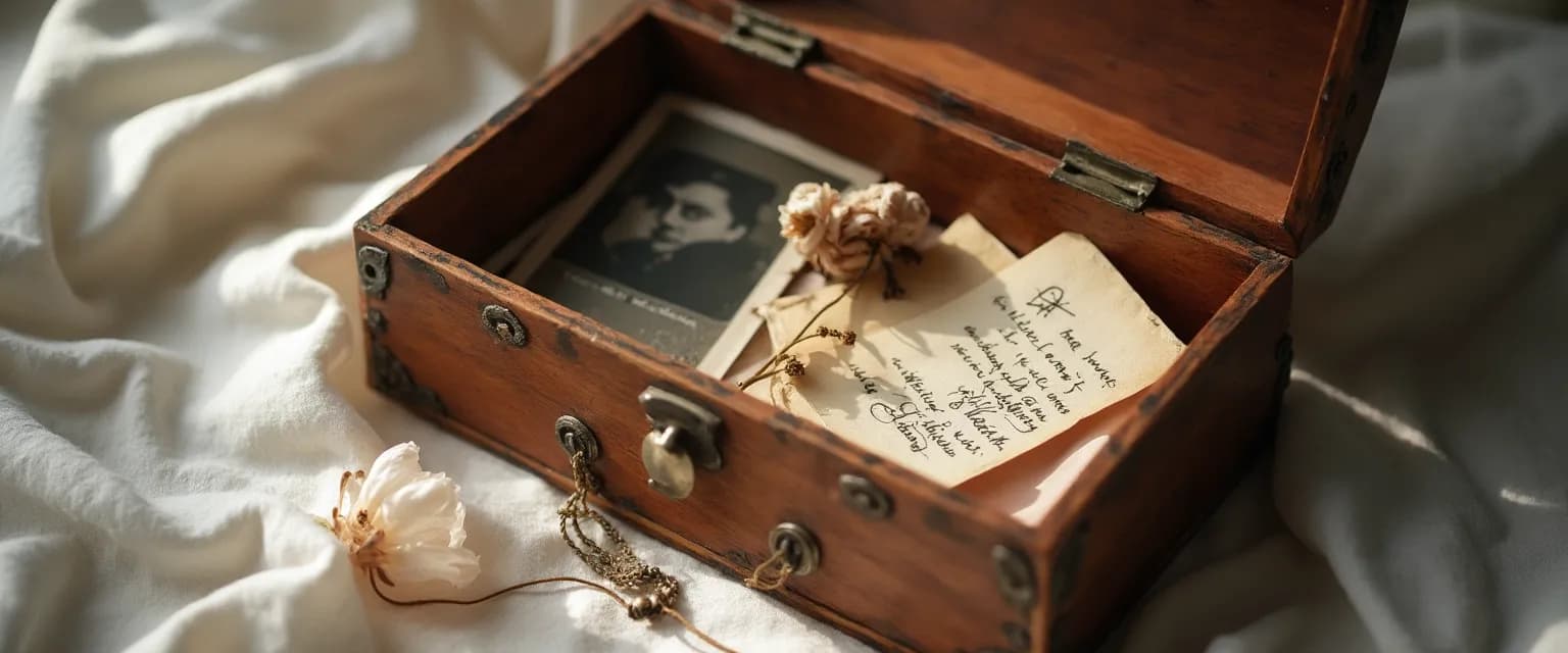 Memory box with meaningful items as one of the things to help get over a breakup