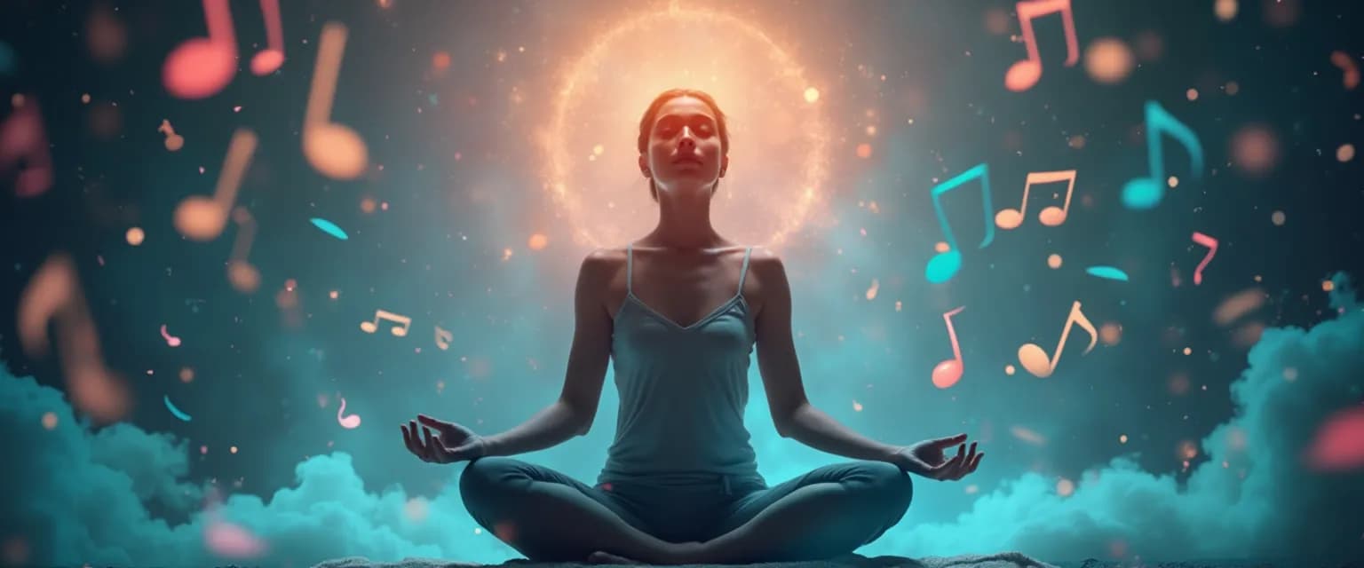 Person experiencing music therapy for soothing a disturbed mind