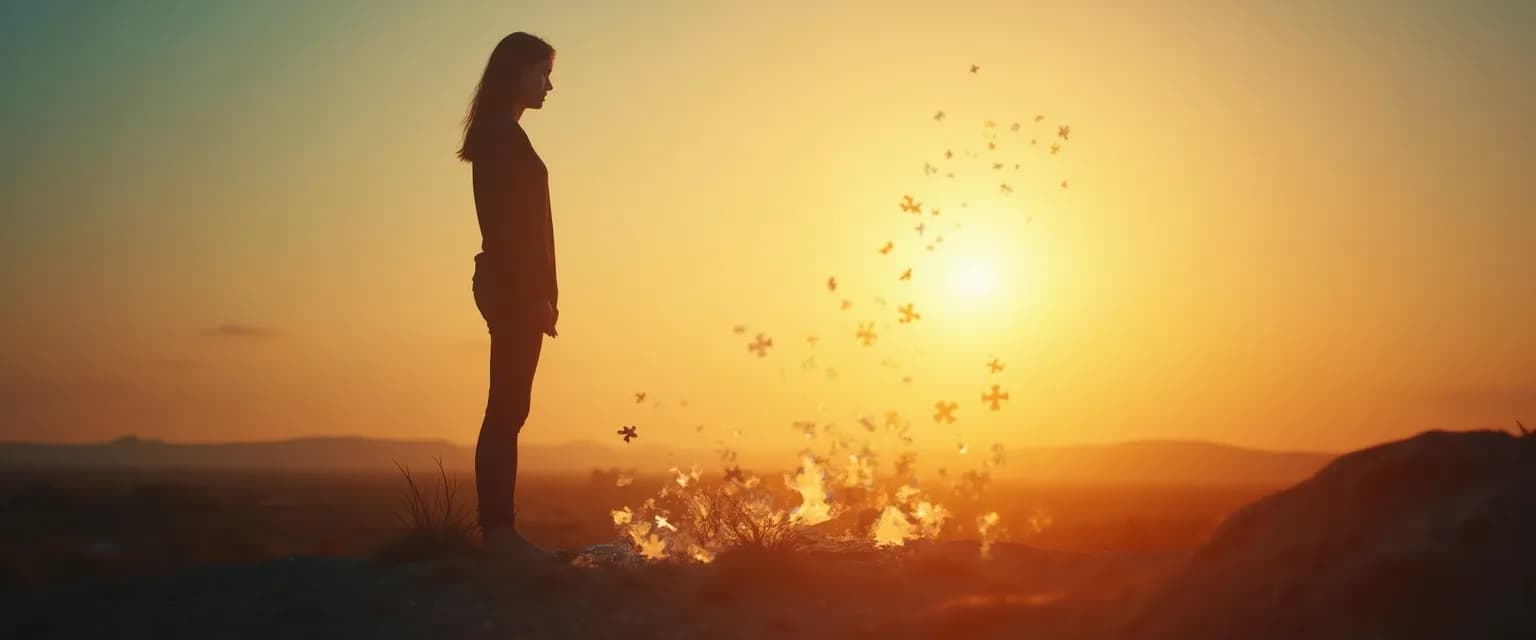 Person rebuilding identity after being blindsided by a breakup