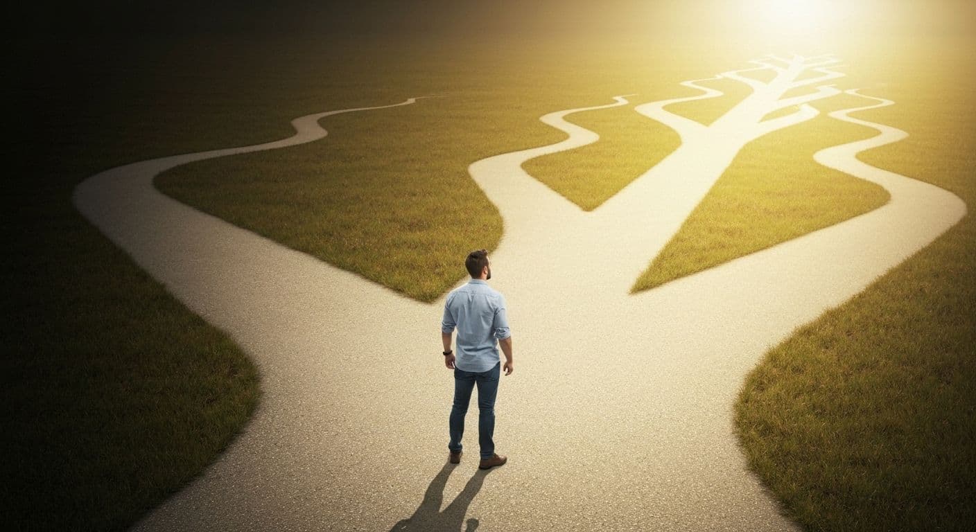 Man confidently pursuing personal interests while dealing with a breakup and rebuilding his individual identity