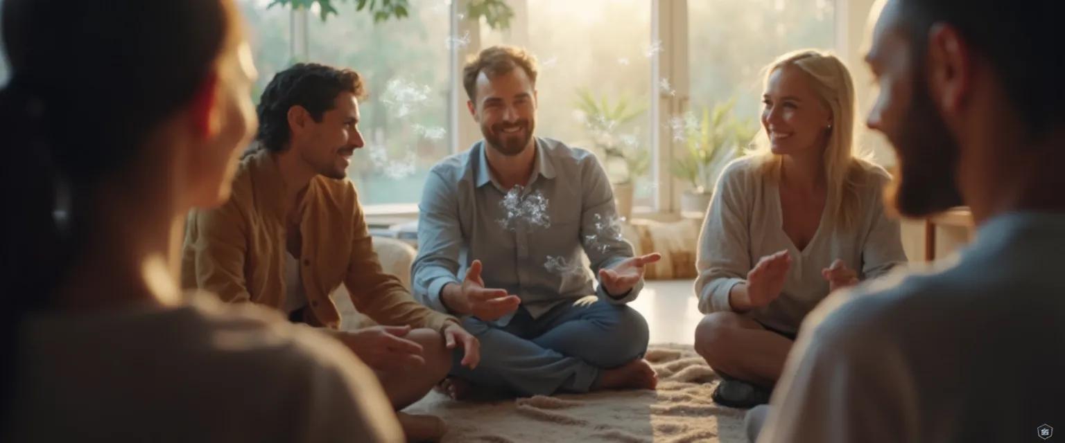 Team practicing self-awareness exercises in social psychology to improve group dynamics