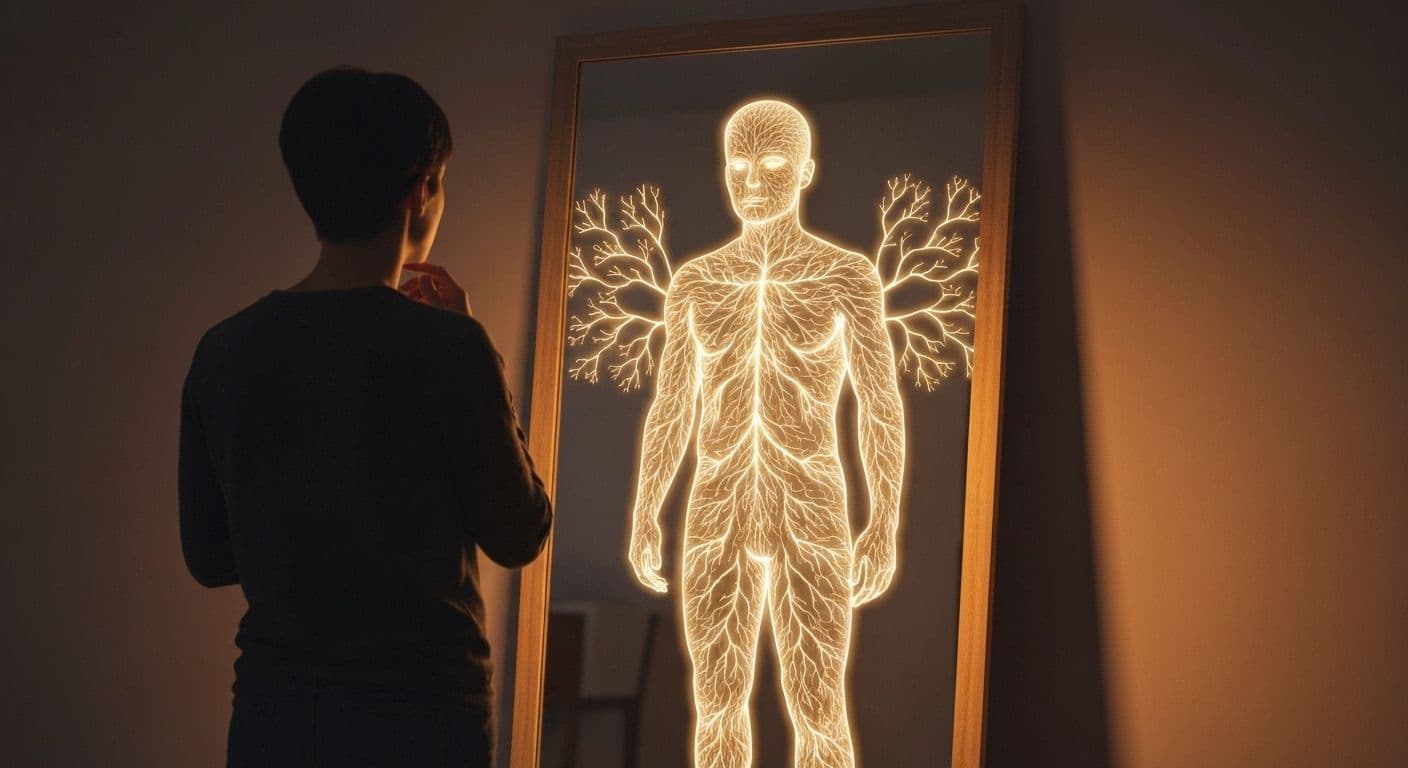 Person reflecting on their thoughts illustrating self-awareness for personal growth and development