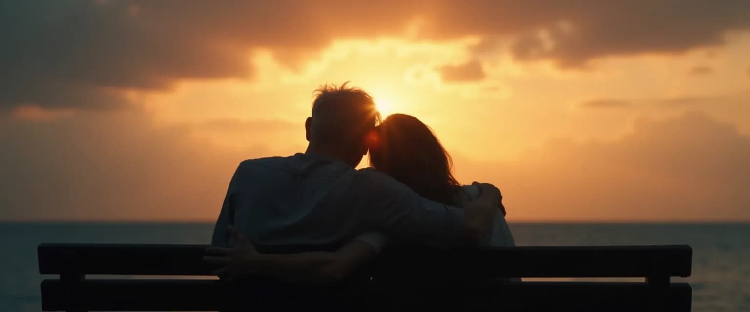Two people sitting together in silence, demonstrating what to say when someone has lost a loved one