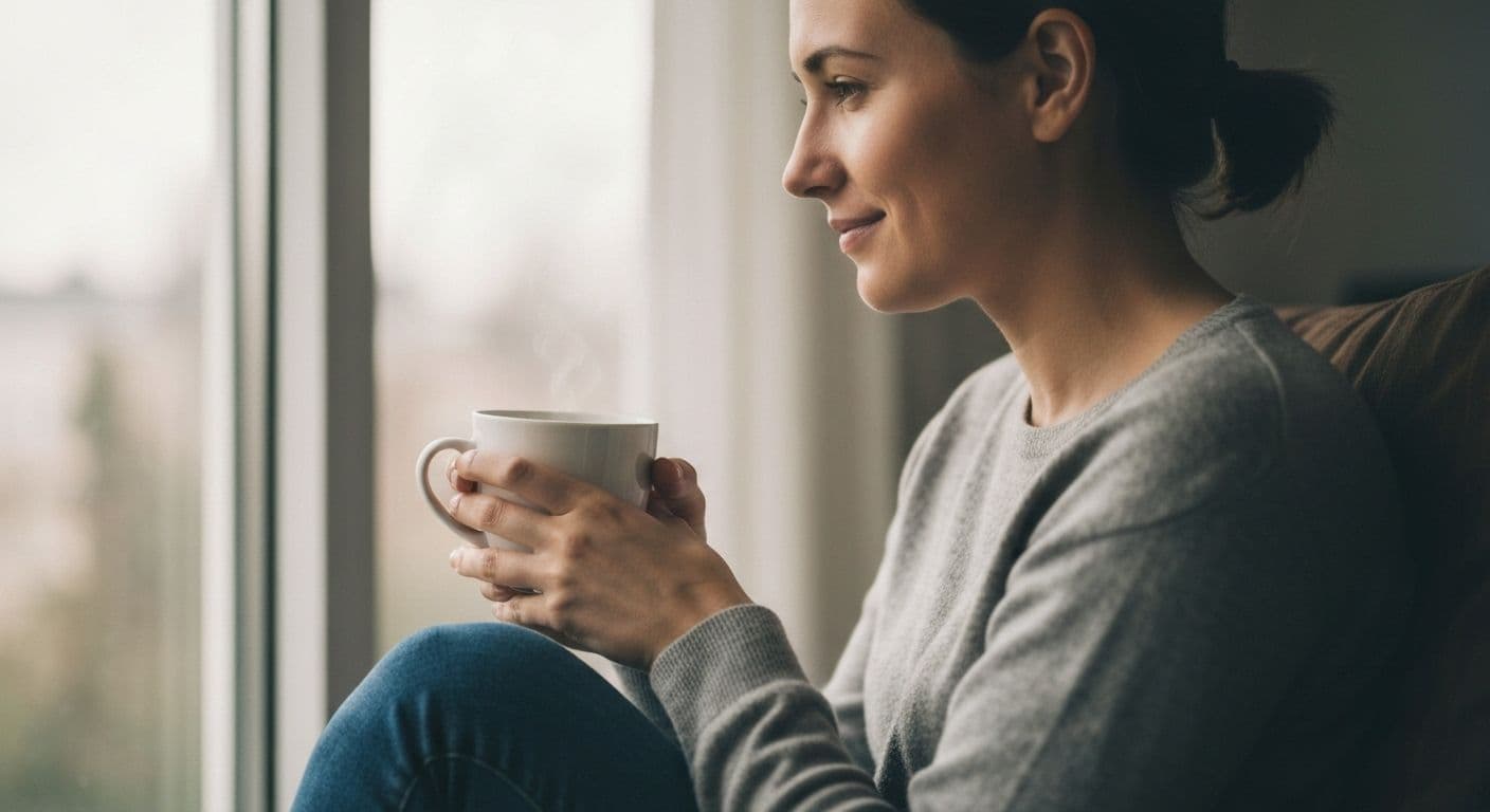 Person sitting peacefully processing emotions to overcome heartbreak faster
