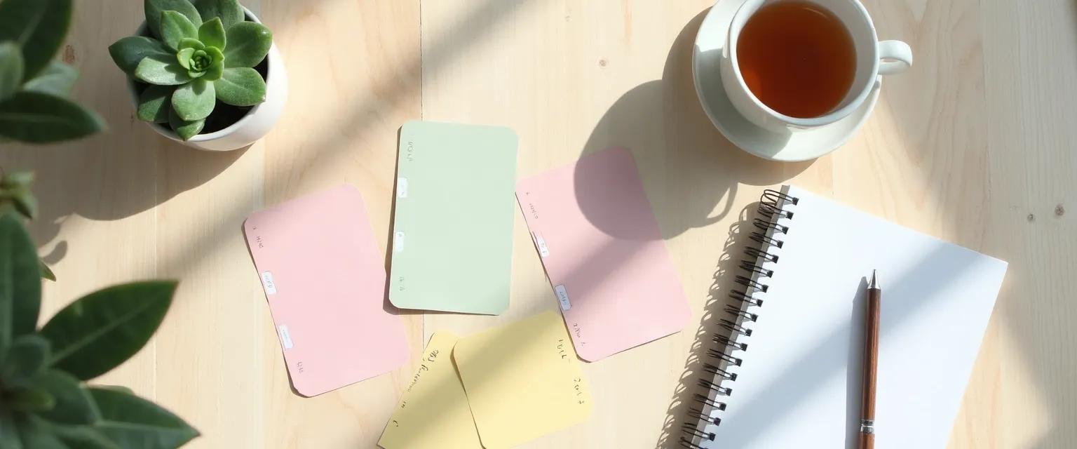 Person using mindfulness cards for daily stress relief and emotional wellness