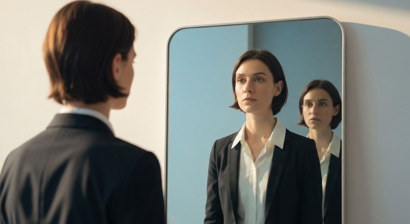 Comparison diagram showing Tasha Eurich's self-awareness assessment two-pillar framework versus traditional personality tests