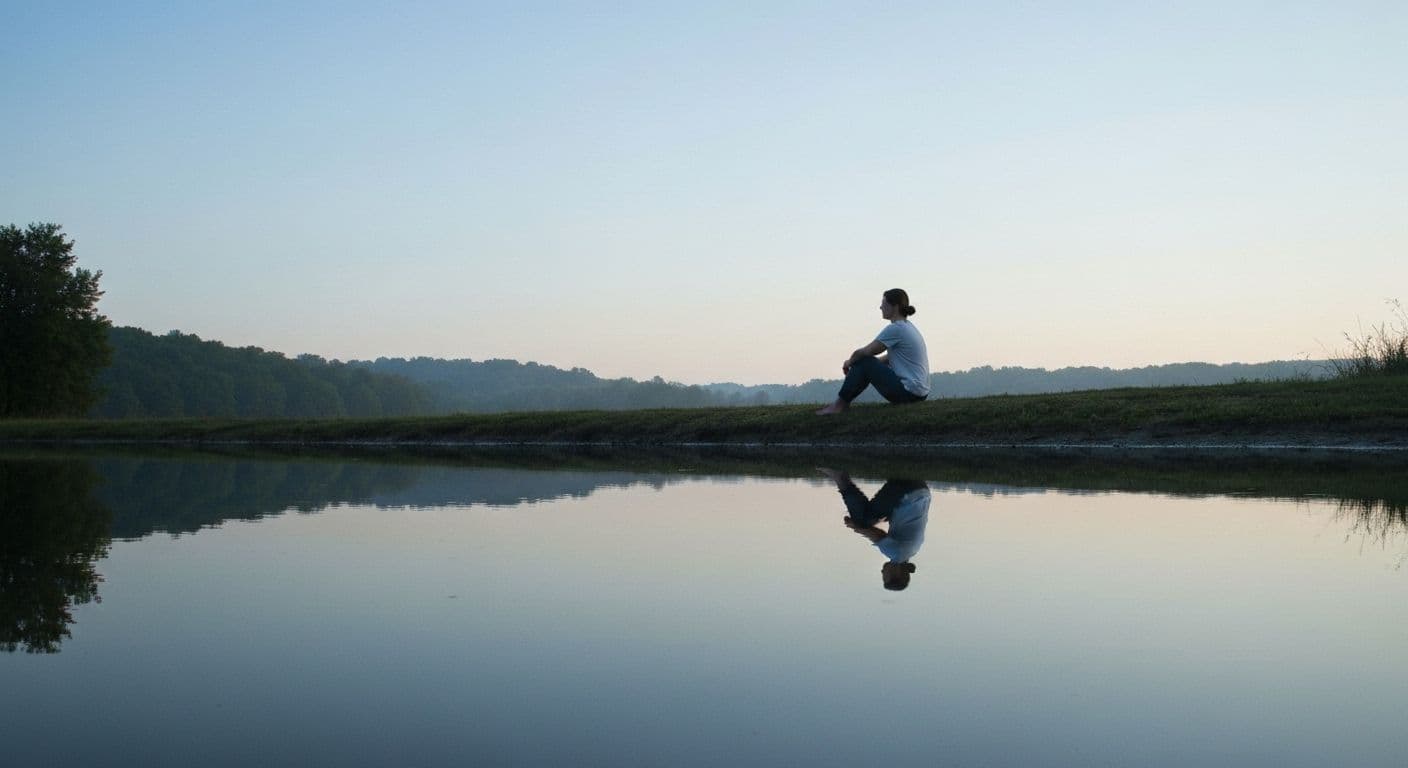 Person practicing mindful awareness of yourself through grounding exercises in daily life