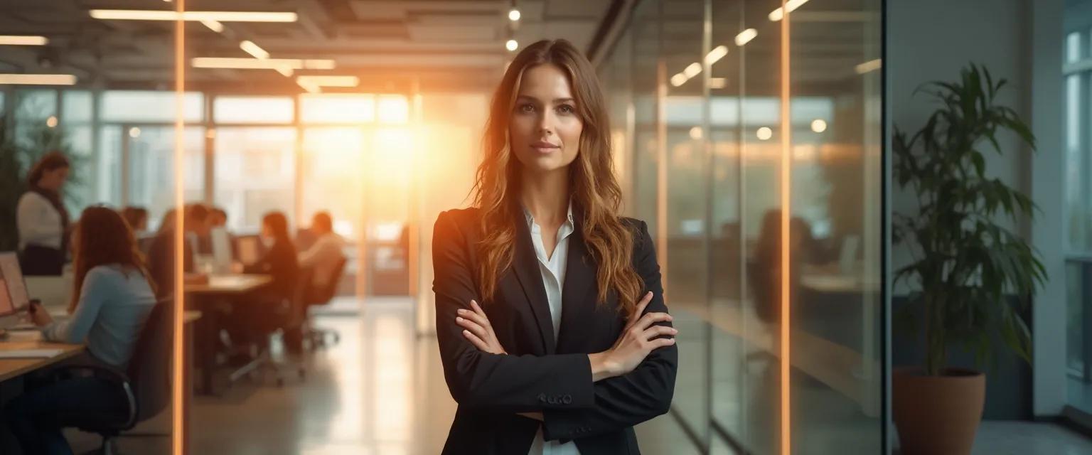 Professional setting showing confidence through boundary establishment at work