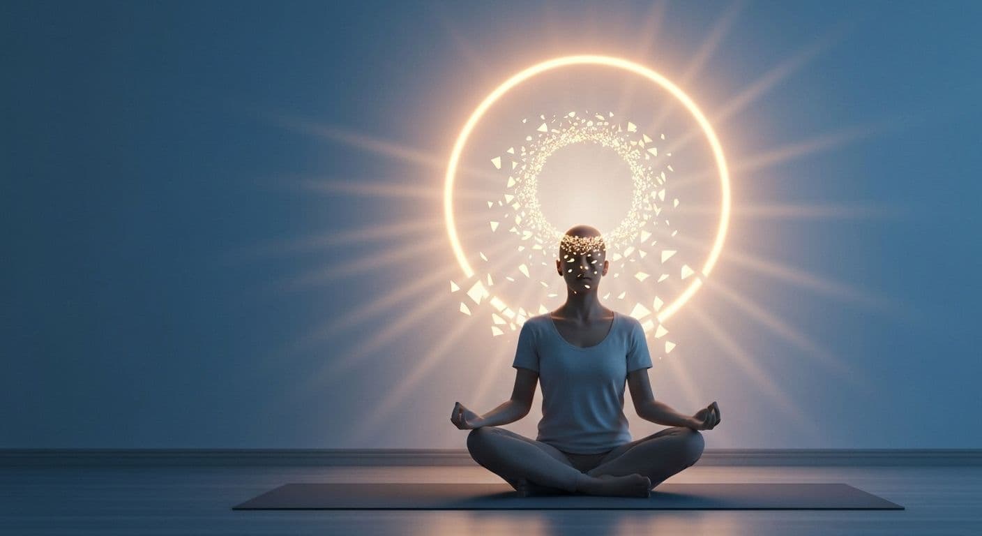 Person practicing mindfulness psicologia techniques to break free from spiraling thoughts and mental loops