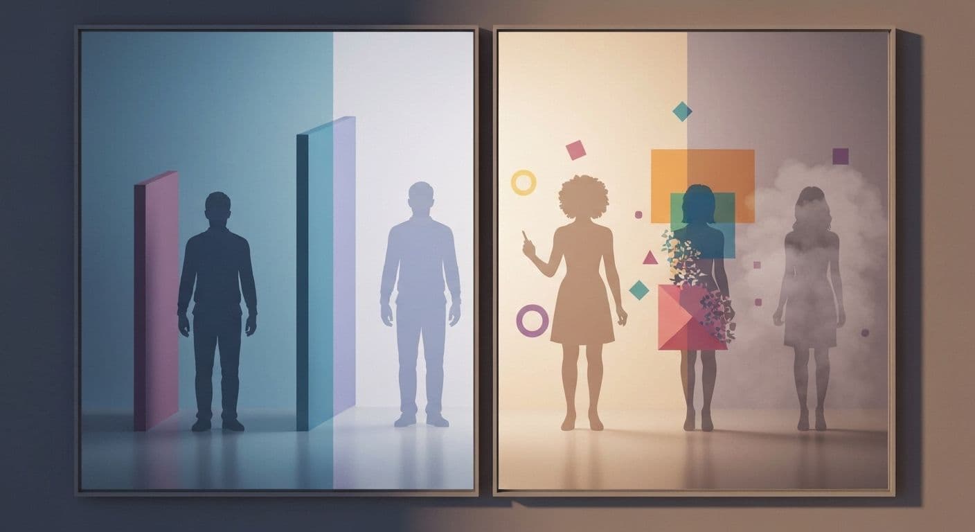 Illustration showing different self awareness personality types with unique blind spots and pathways to better understanding