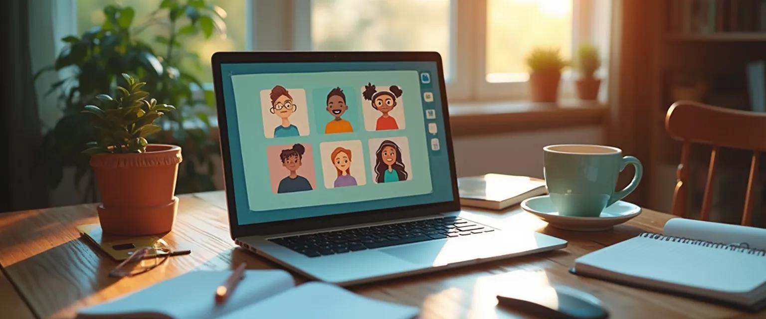 Student using virtual study buddy apps to beat procrastination during virtual learning
