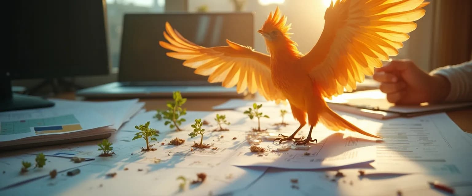 Professional showing resilience at work after project setback