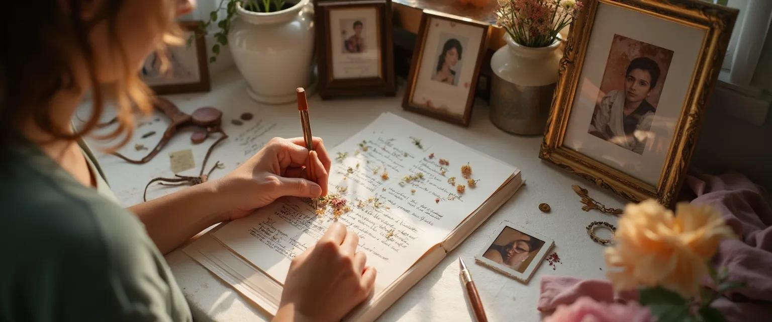 Handmade DIY gifts for grieving friends including memory stones, photo lanterns, and personalized wind chimes