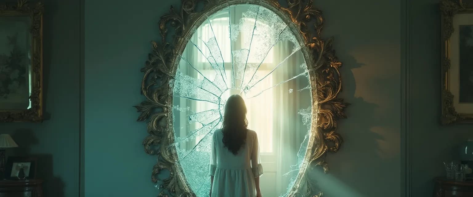 Woman practicing mirror work exercises for self love after breakup healing