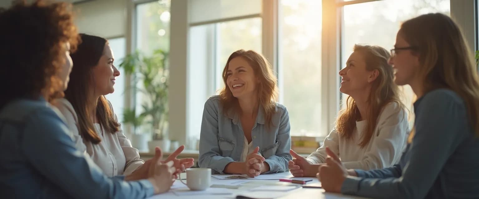 Professional demonstrating self-awareness examples in a workplace meeting