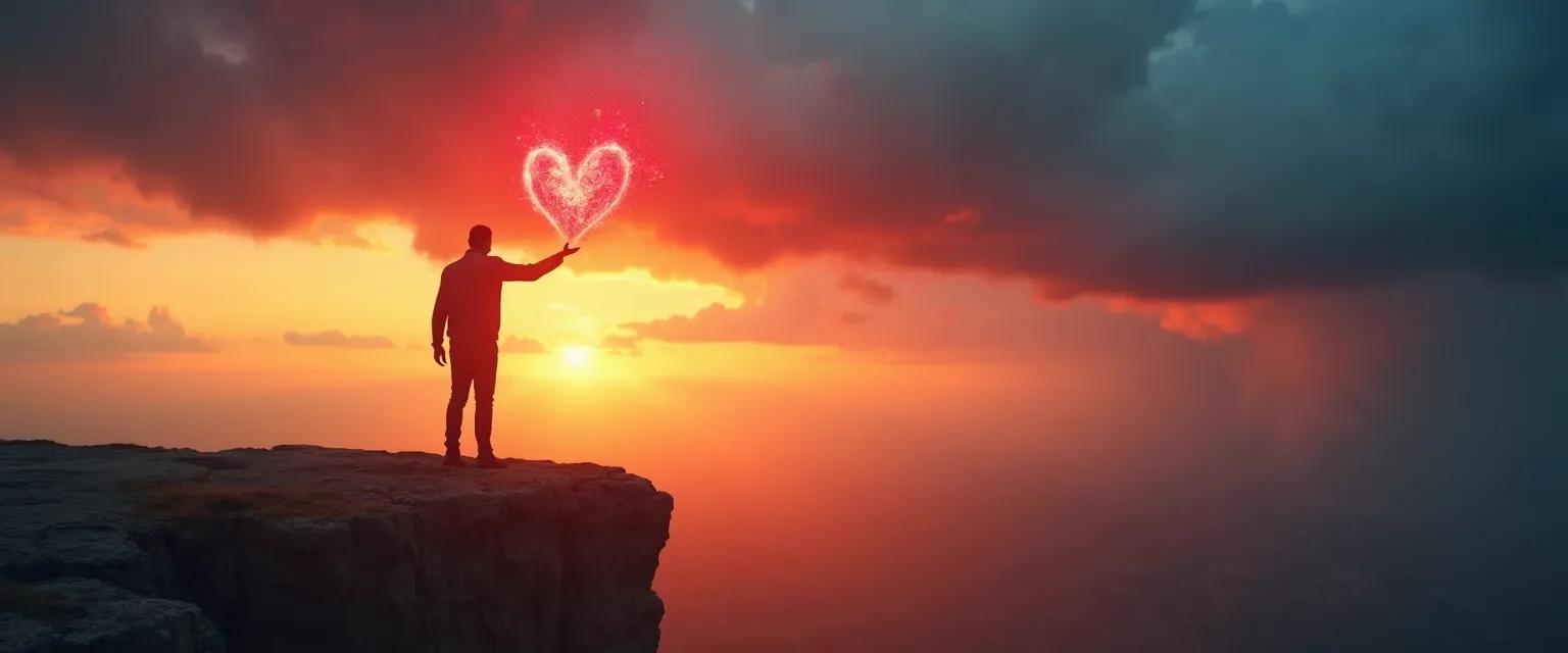 Person navigating through the 5 stages of heartbreak with focus on the anger stage