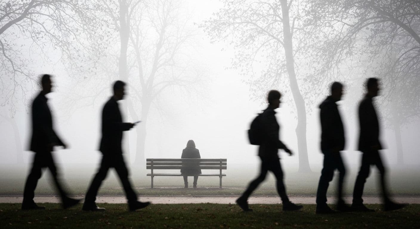 Person experiencing good grief in their own time while navigating social expectations and pressure to move on