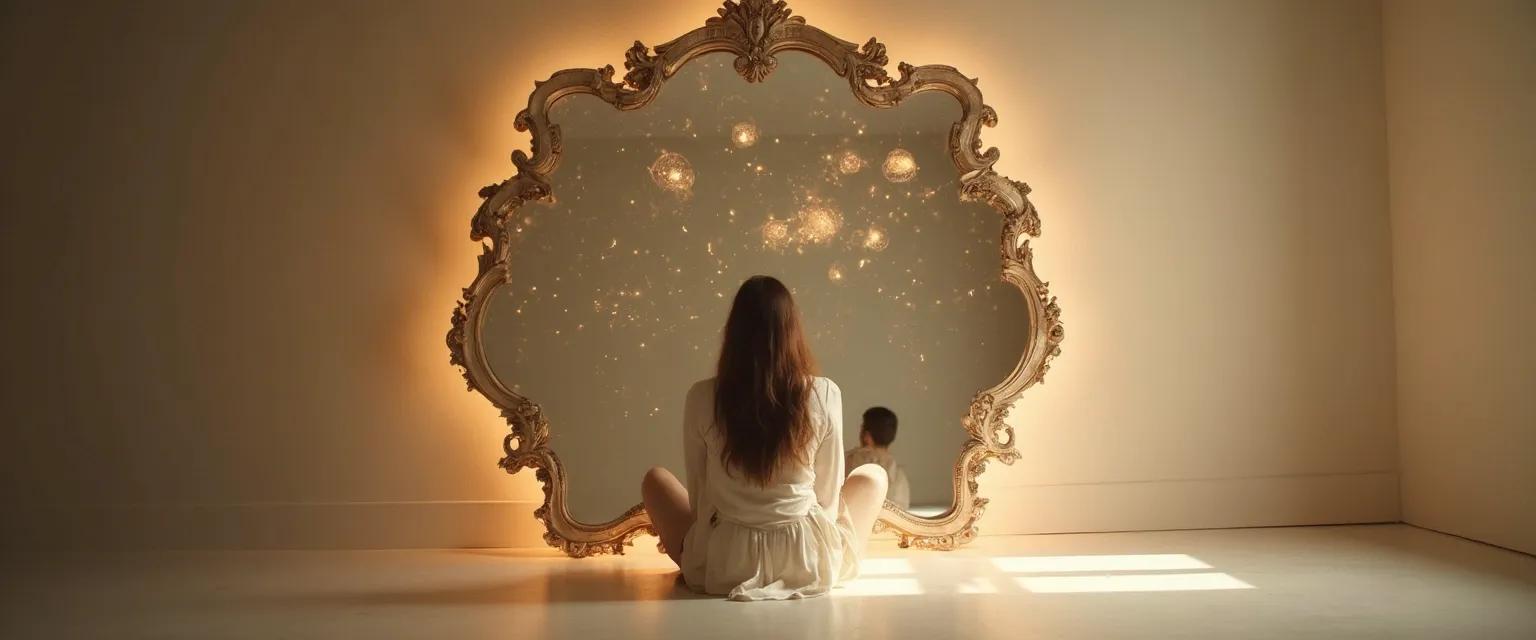 Person practicing mirror moments for enhanced process of self awareness