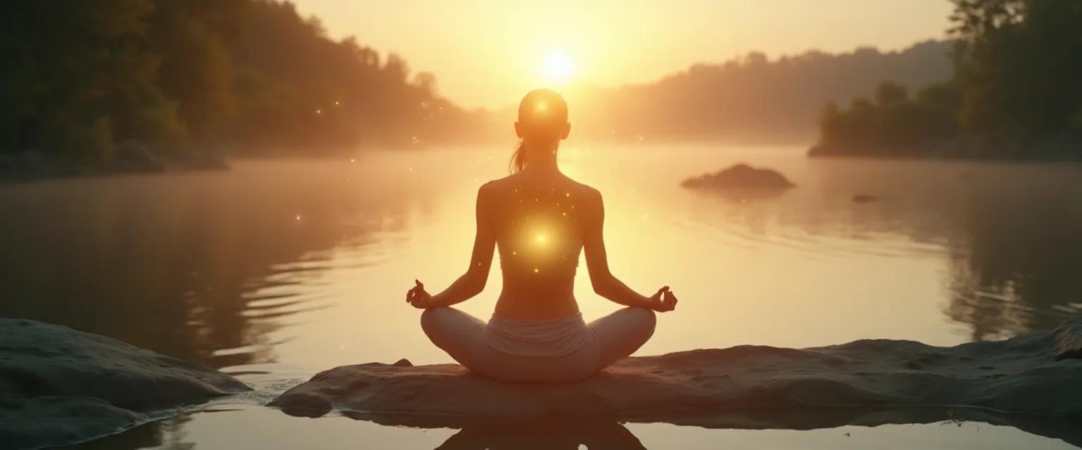 Person practicing soul mind integration exercise for emotional harmony