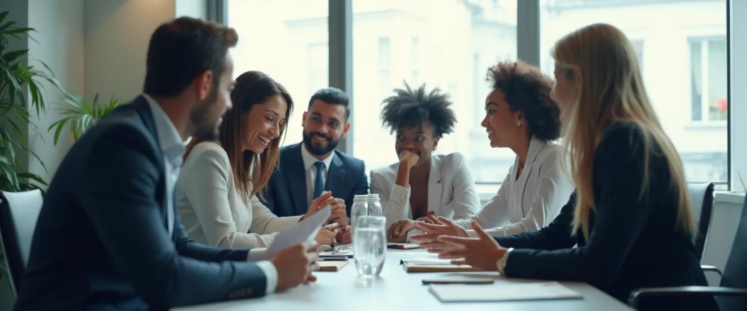 Professionals developing work self-awareness through team feedback exercises