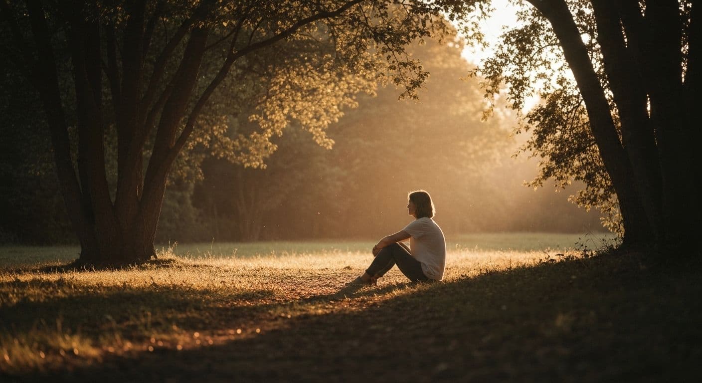 Person practicing mindful grief processing techniques as alternative to traditional grief counselor sessions
