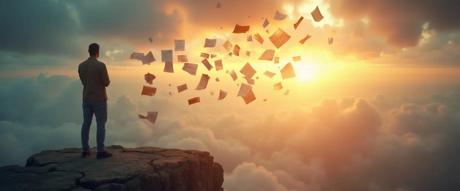 Person developing the undefeated mind while reviewing job applications