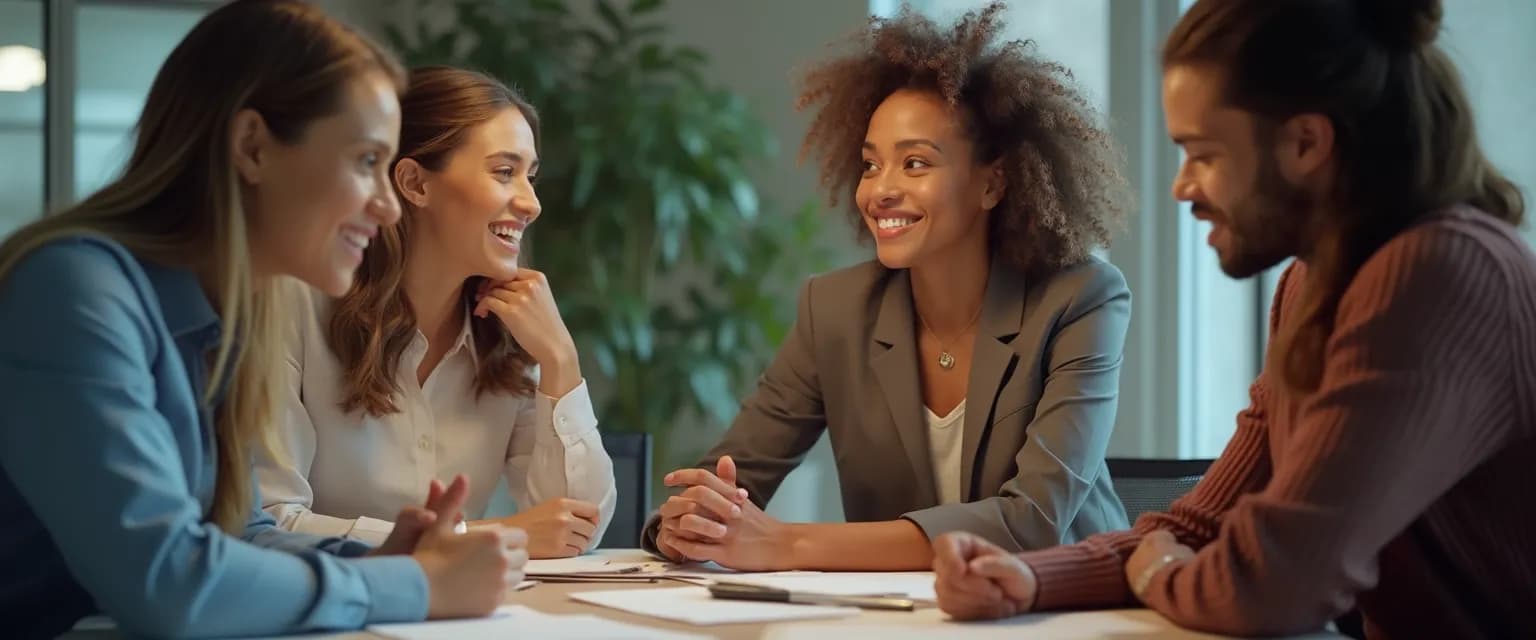 Professional demonstrating confidence through emotional intelligence in a workplace meeting