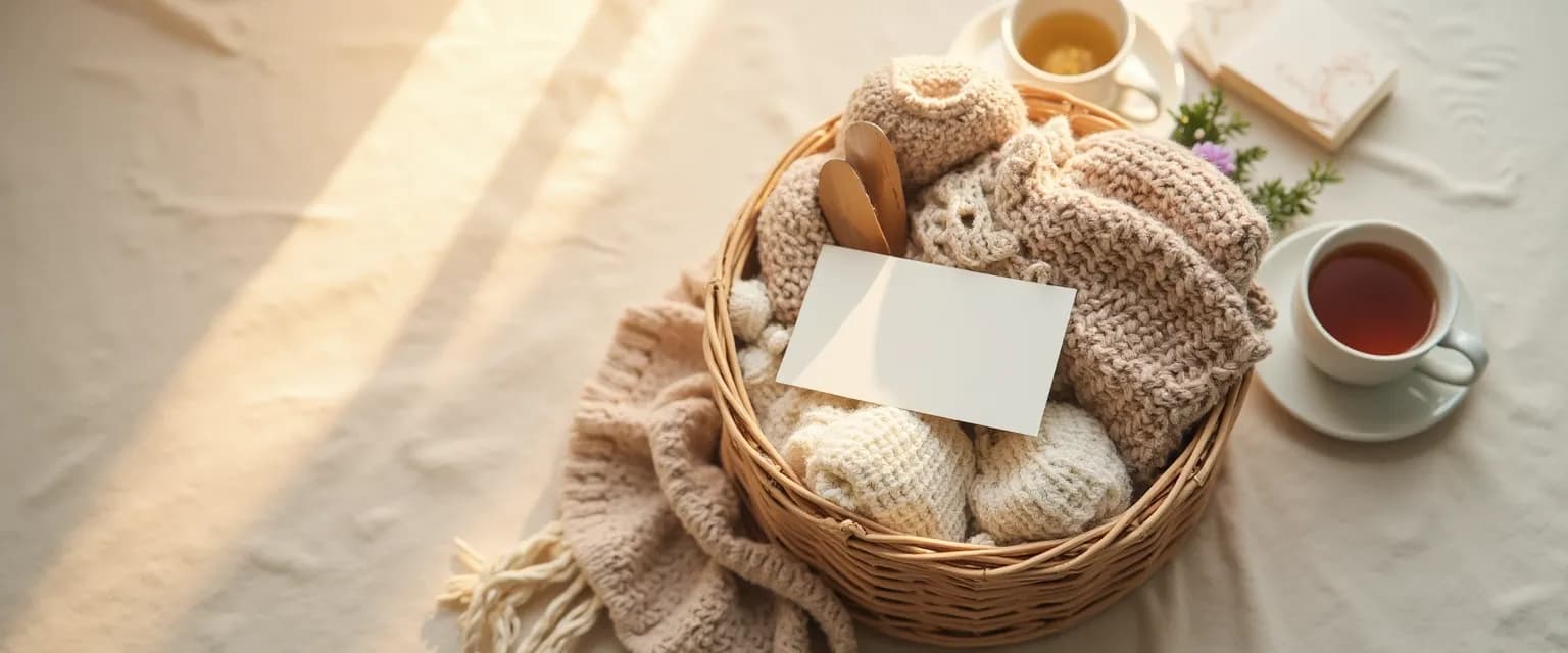 Comfort basket with thoughtful items for a friend who lost someone