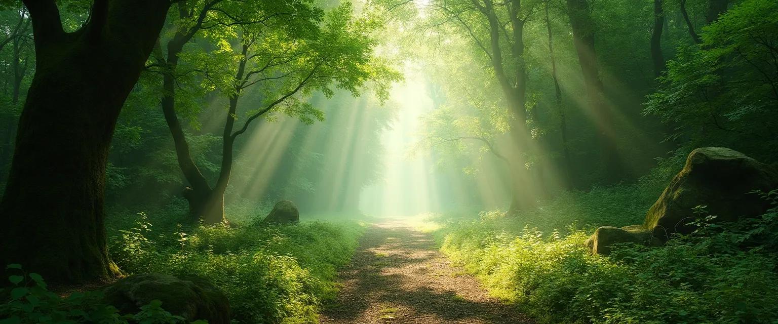 Person forest bathing in nature to calm their mind and reduce stress