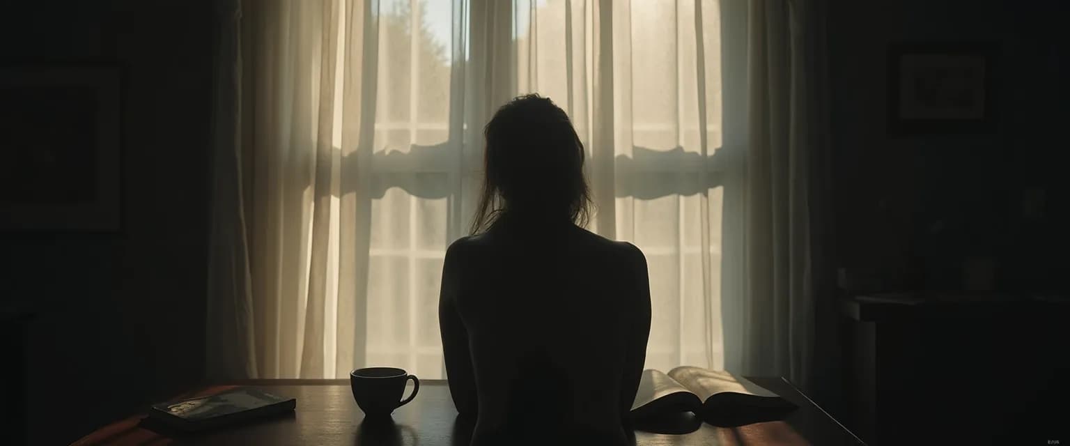 Person experiencing delayed grief symptoms manifesting in everyday habits